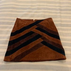 Size 25 Blank NYC Dark Tan suede skirt